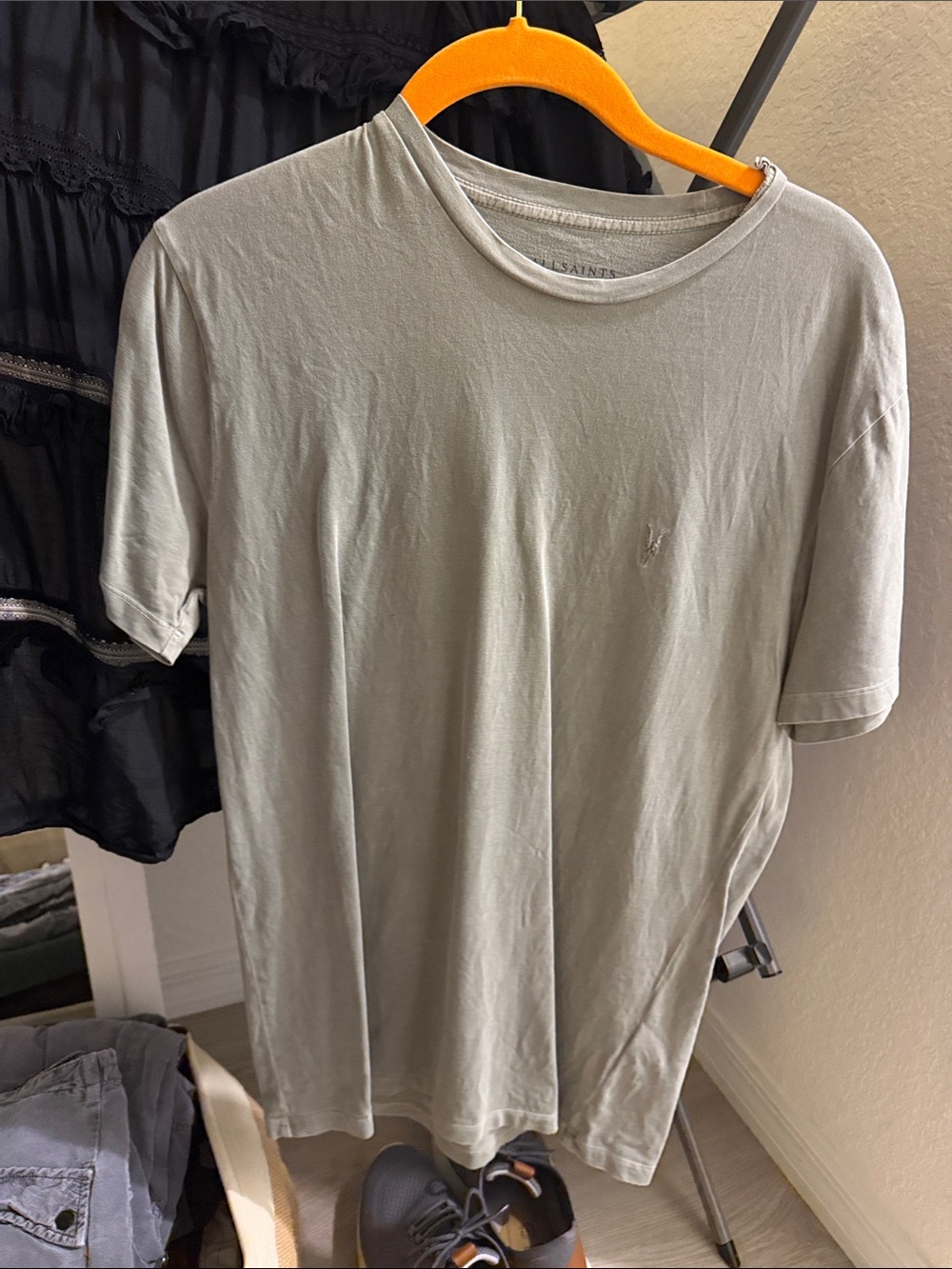 Allsaints ossage green t shirt